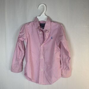 Polo by Ralph Lauren Pink Striped Kids Button Down Shirt